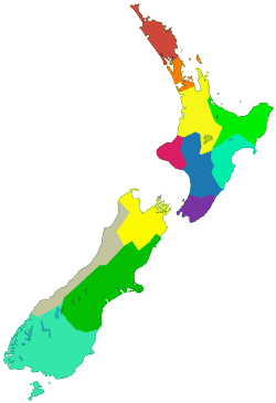 New Zealand Region Map